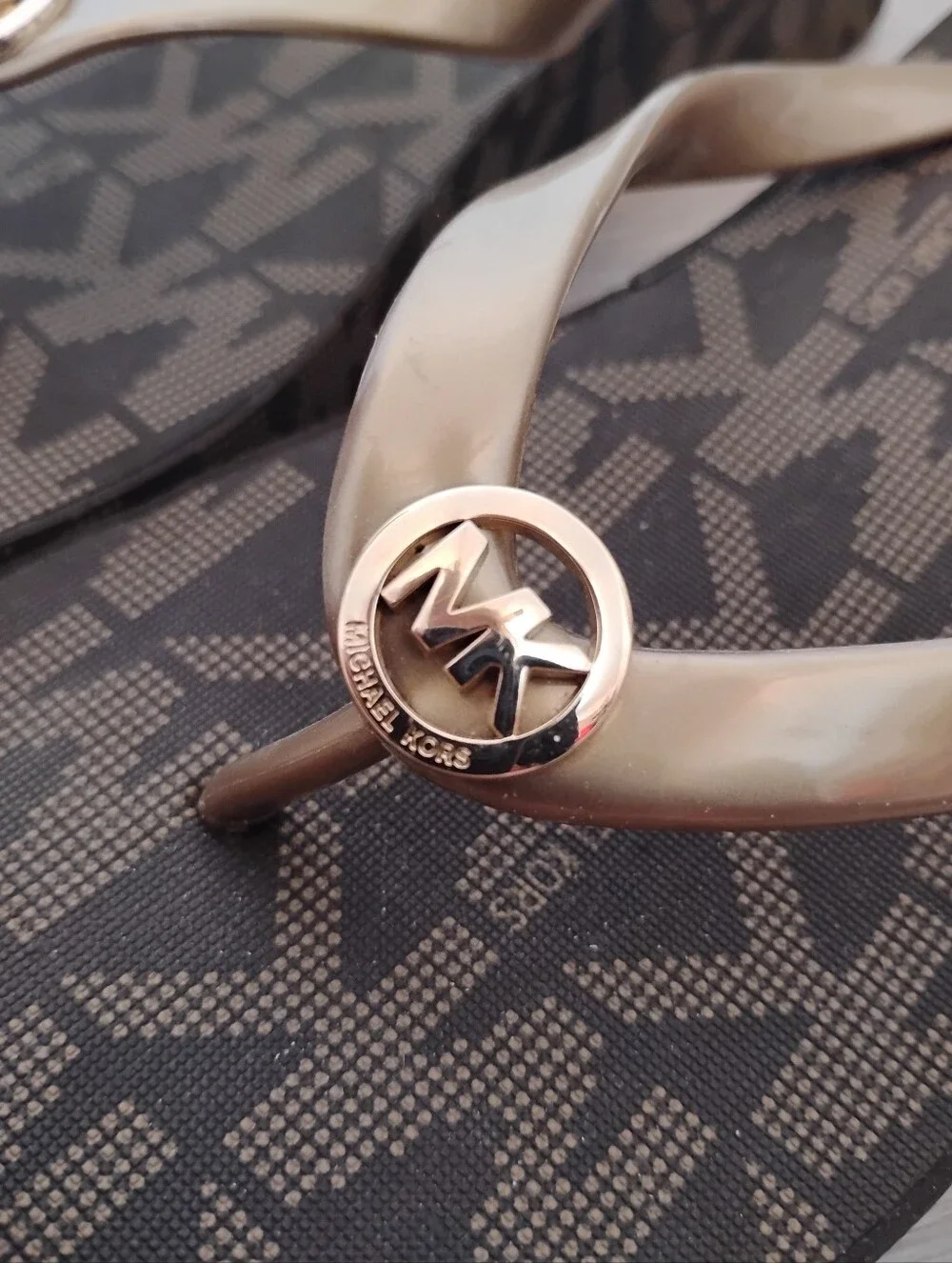 Michael Kors Monogram Flip Flop Sandals
